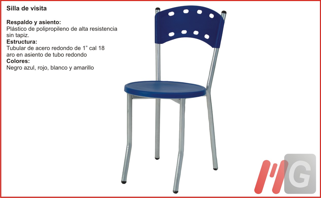 Silla de visita, respaldo y asiento pl�stico de polipropileno de...